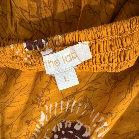 Love The Label Gigi Gold Print Dress Size L EUC 375$ Anthropologie - Picture 12 of 16